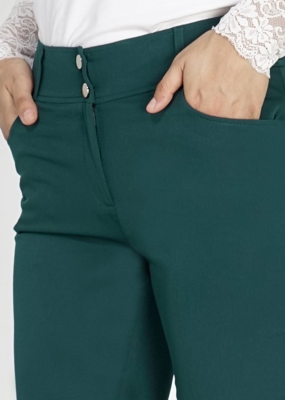 Tesettür giyim YEŞİL 7857 Harris Tesettür Pantolon