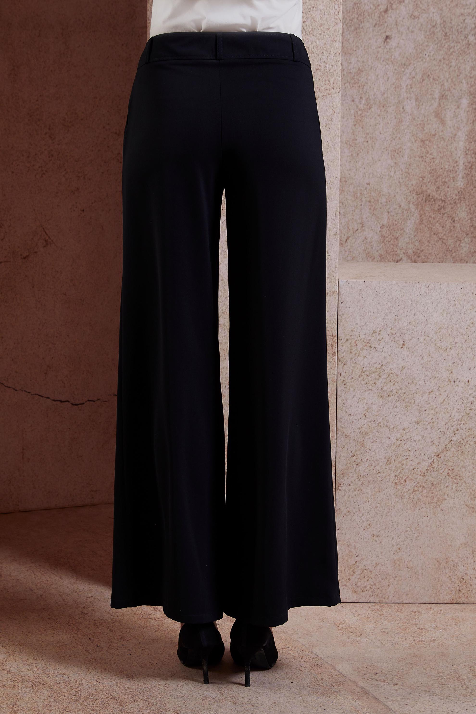 Tesettür giyim SİYAH GENİŞ PAÇA PANTOLON 7859