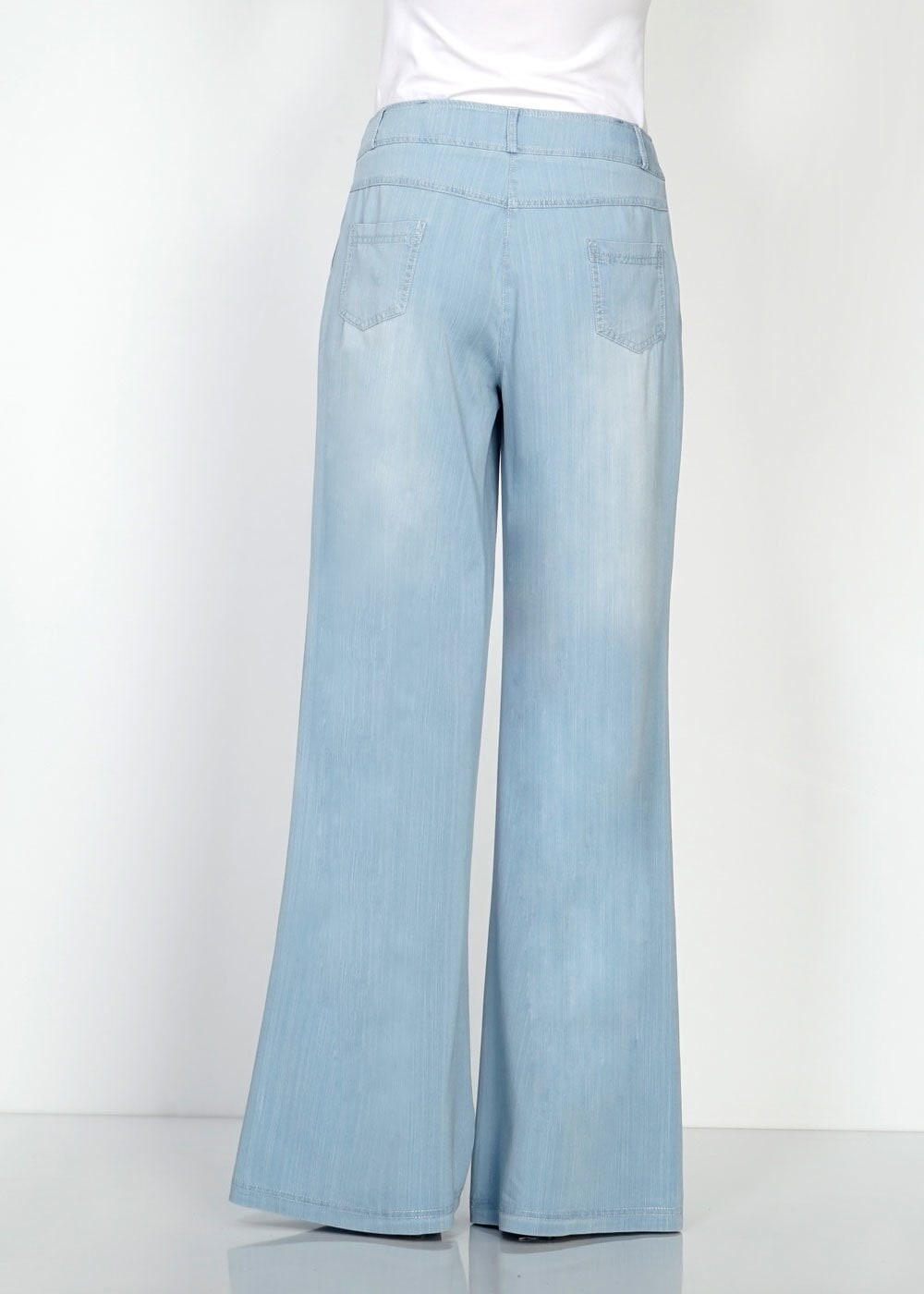 Tesettür giyim MAVİ 7866 Maryel Flamlı Tesettür Pantolon