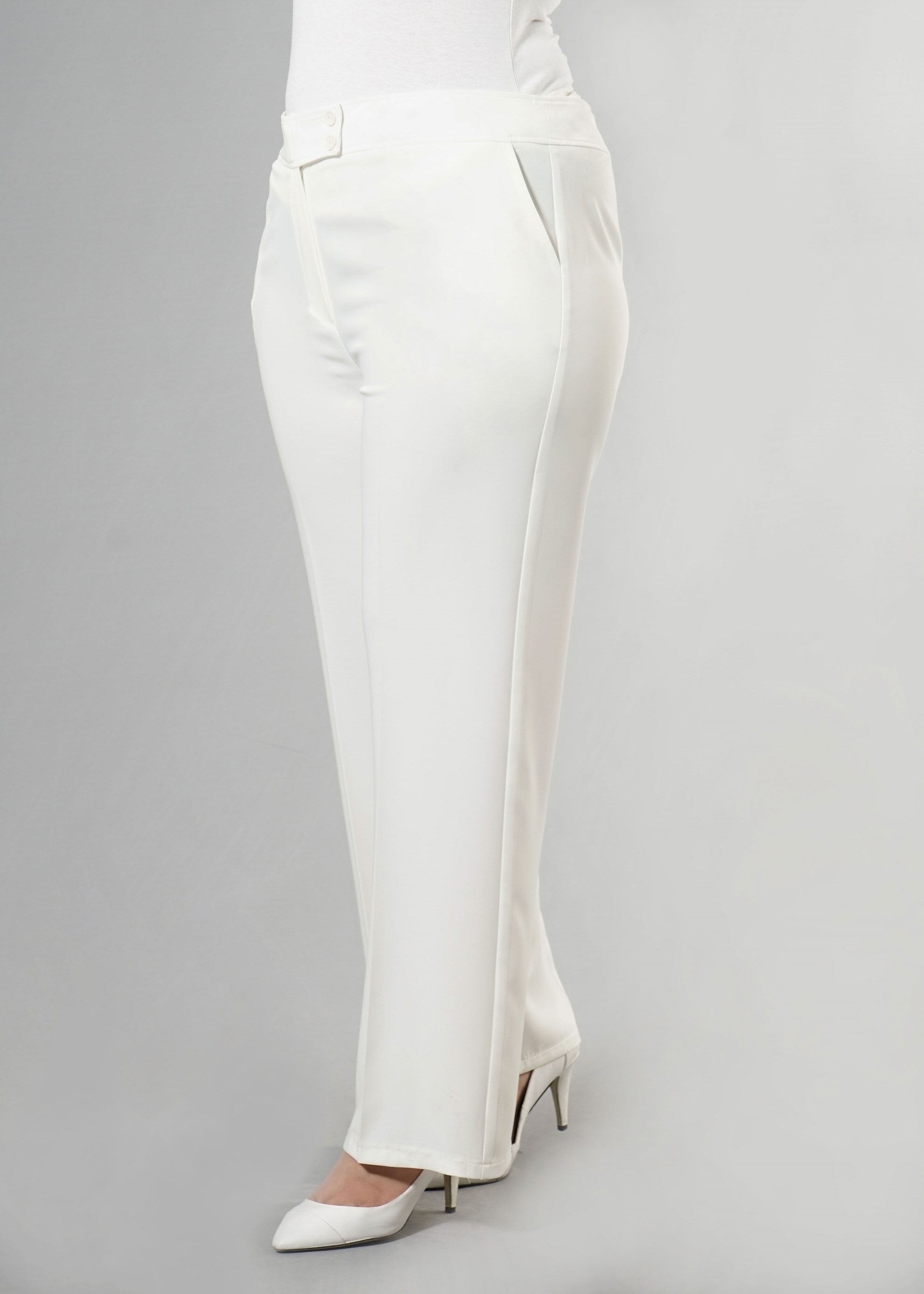 Tesettür giyim BEYAZ 7868 Sarah Tesettür Pantolon 44/52