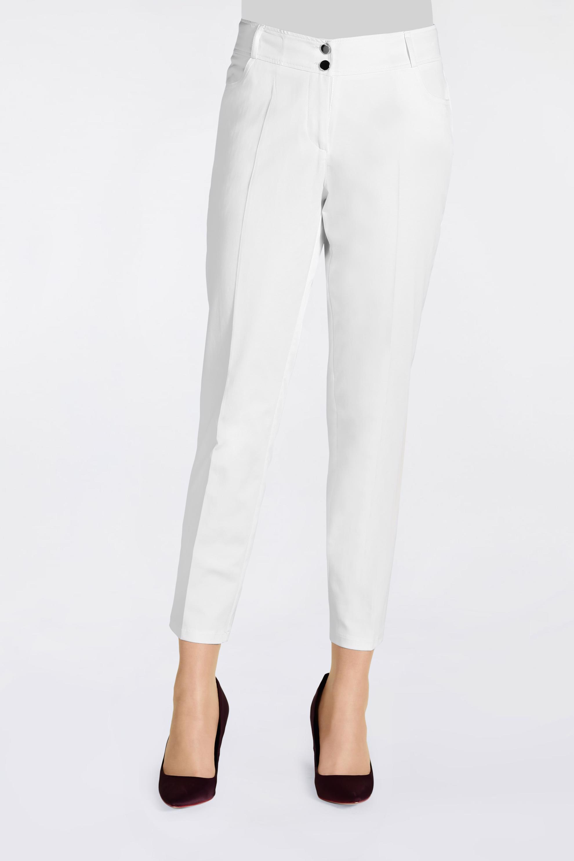 Tesettür giyim BEYAZ CEP DETAYLI DAR PAÇA PANTOLON 7871