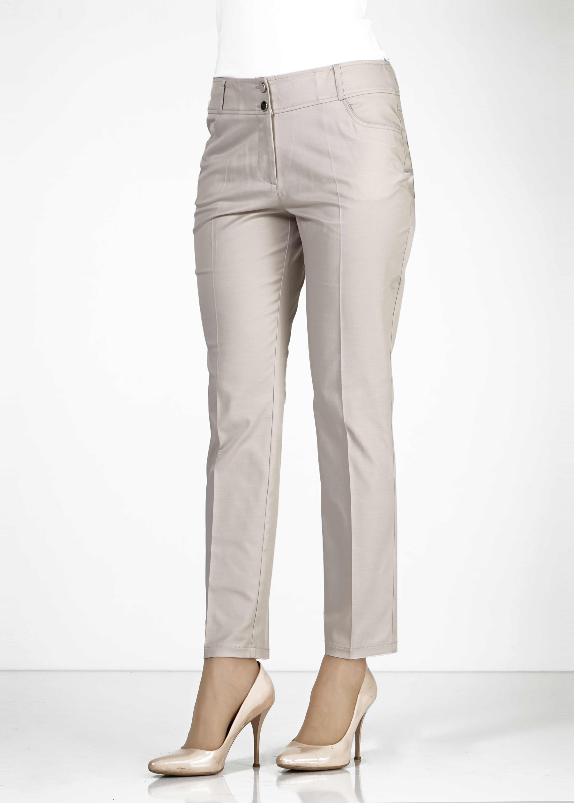 Tesettür giyim GRİ CEP DETAYLI DAR PAÇA PANTOLON 7871