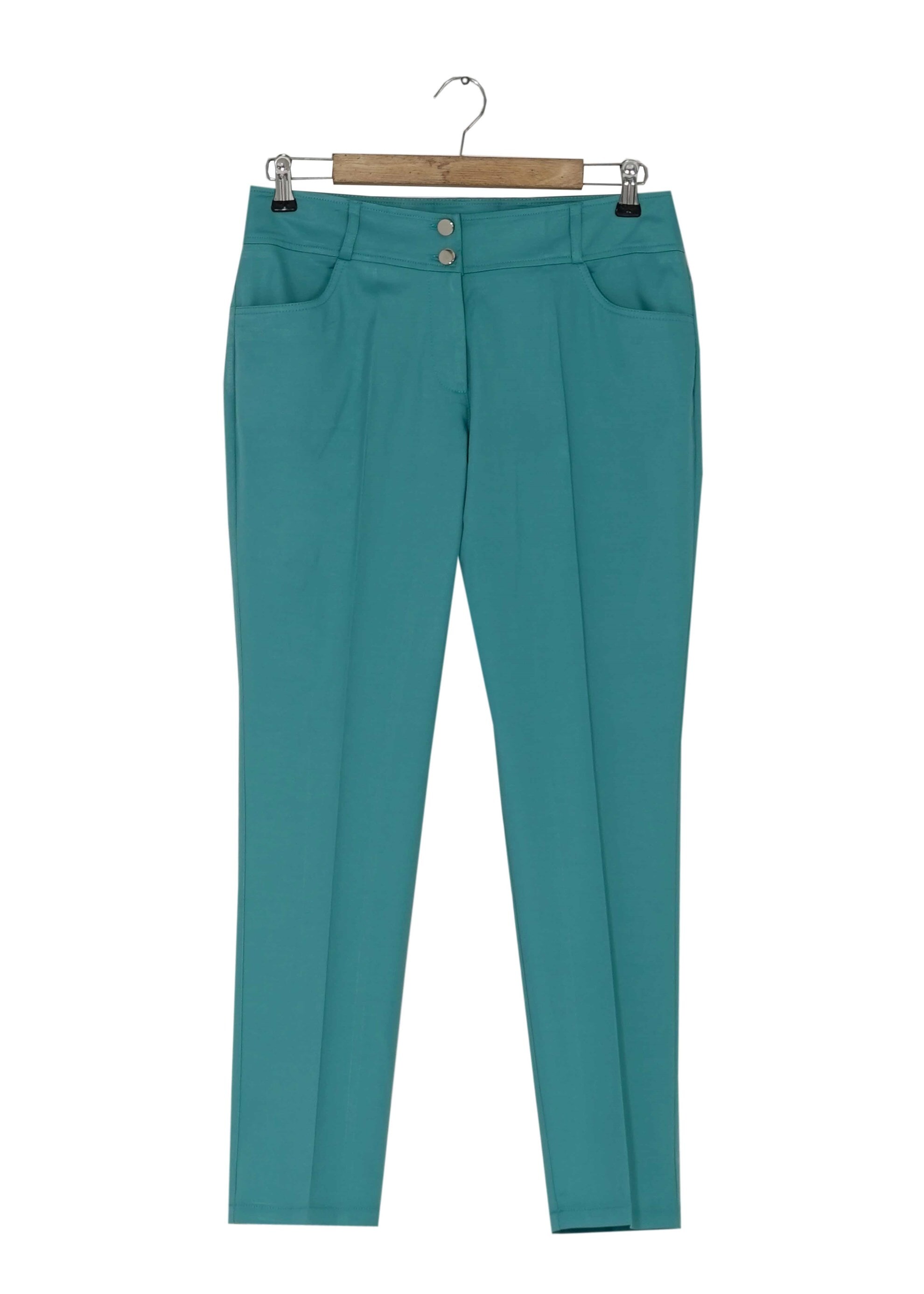 Tesettür giyim MAVİ CEP DETAYLI DAR PAÇA PANTOLON 7871