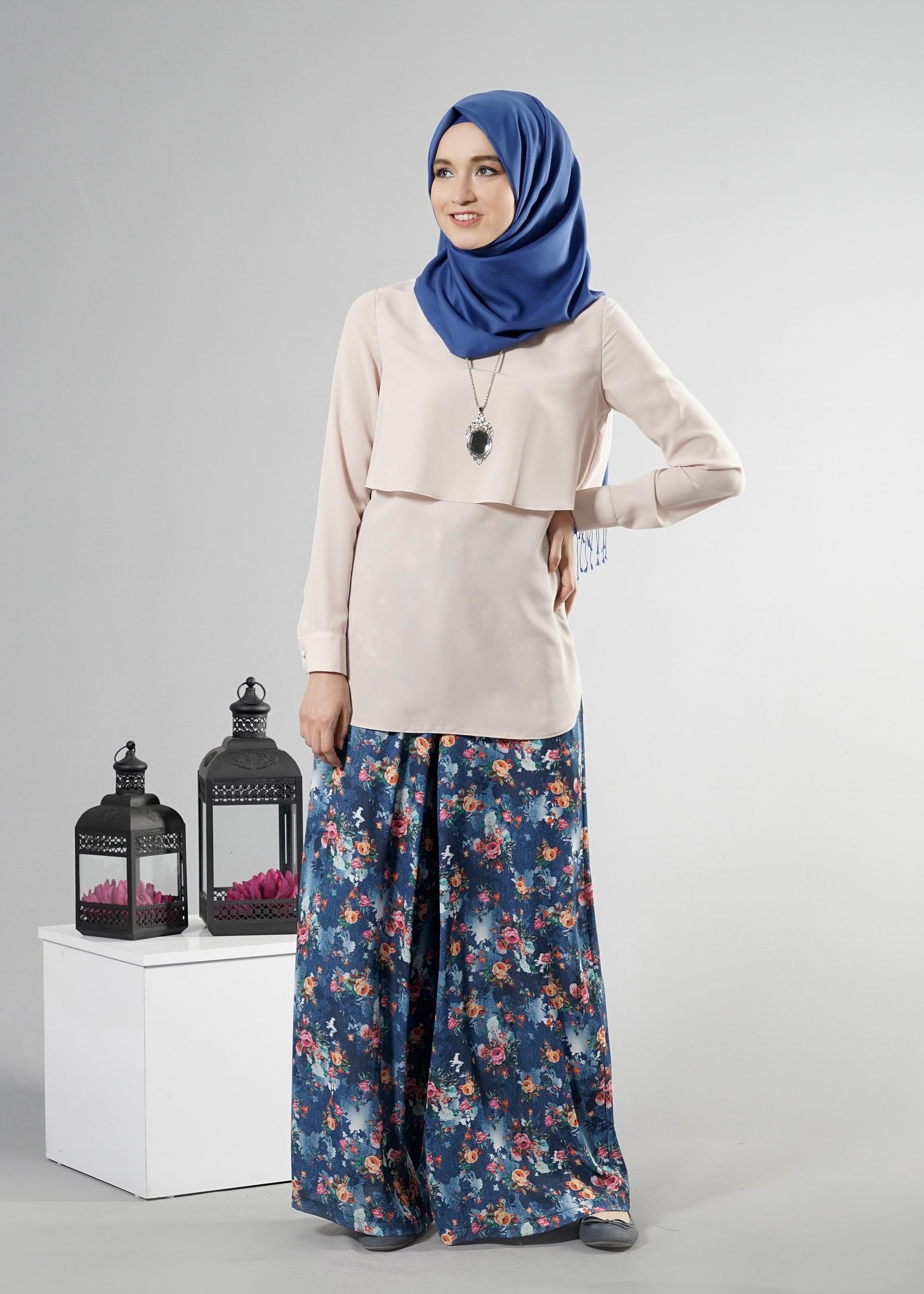 Tesettür giyim LACİVERT 7876 Maglia Tesettür 8713 Pantolon 36/44(38-40) TEK40