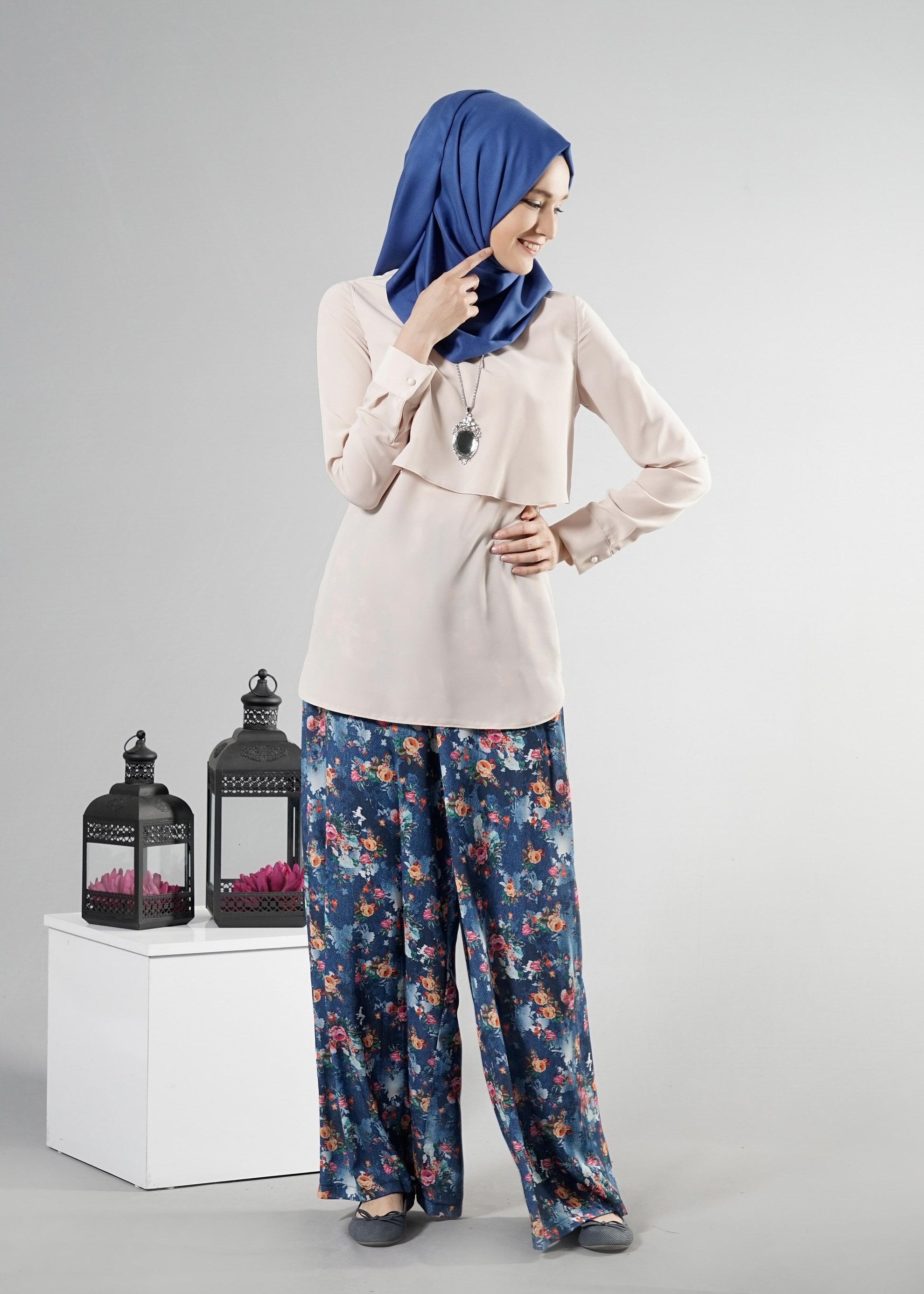 Tesettür giyim LACİVERT 7876 Maglia Tesettür 8713 Pantolon 36/44(38-40) TEK40