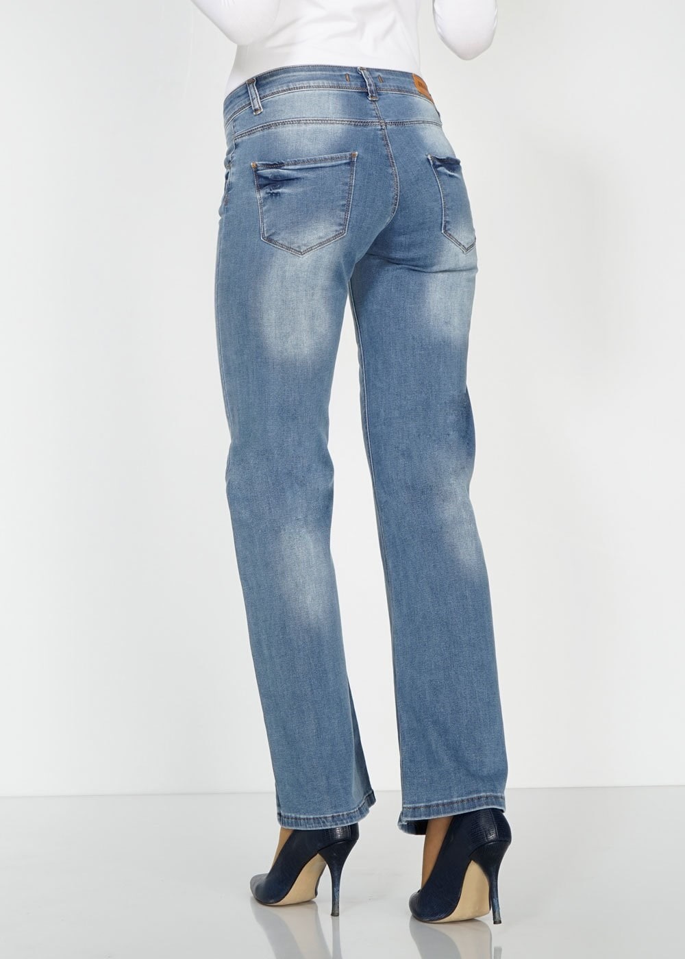 Tesettür giyim LACİVERT 7890 Bella Denim Tesettür Pantolon