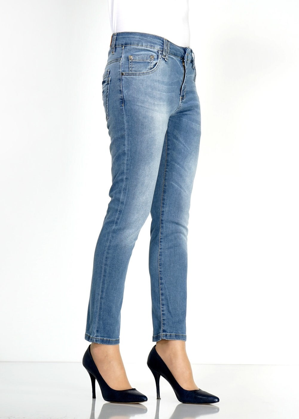 Tesettür giyim LACİVERT 7892 Bella Denim Pantolon