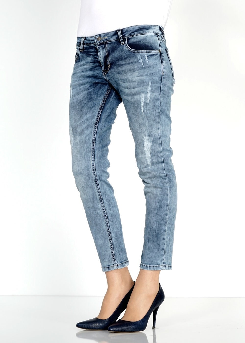 Tesettür giyim LACİVERT 7893 Bella Denim Pantolon