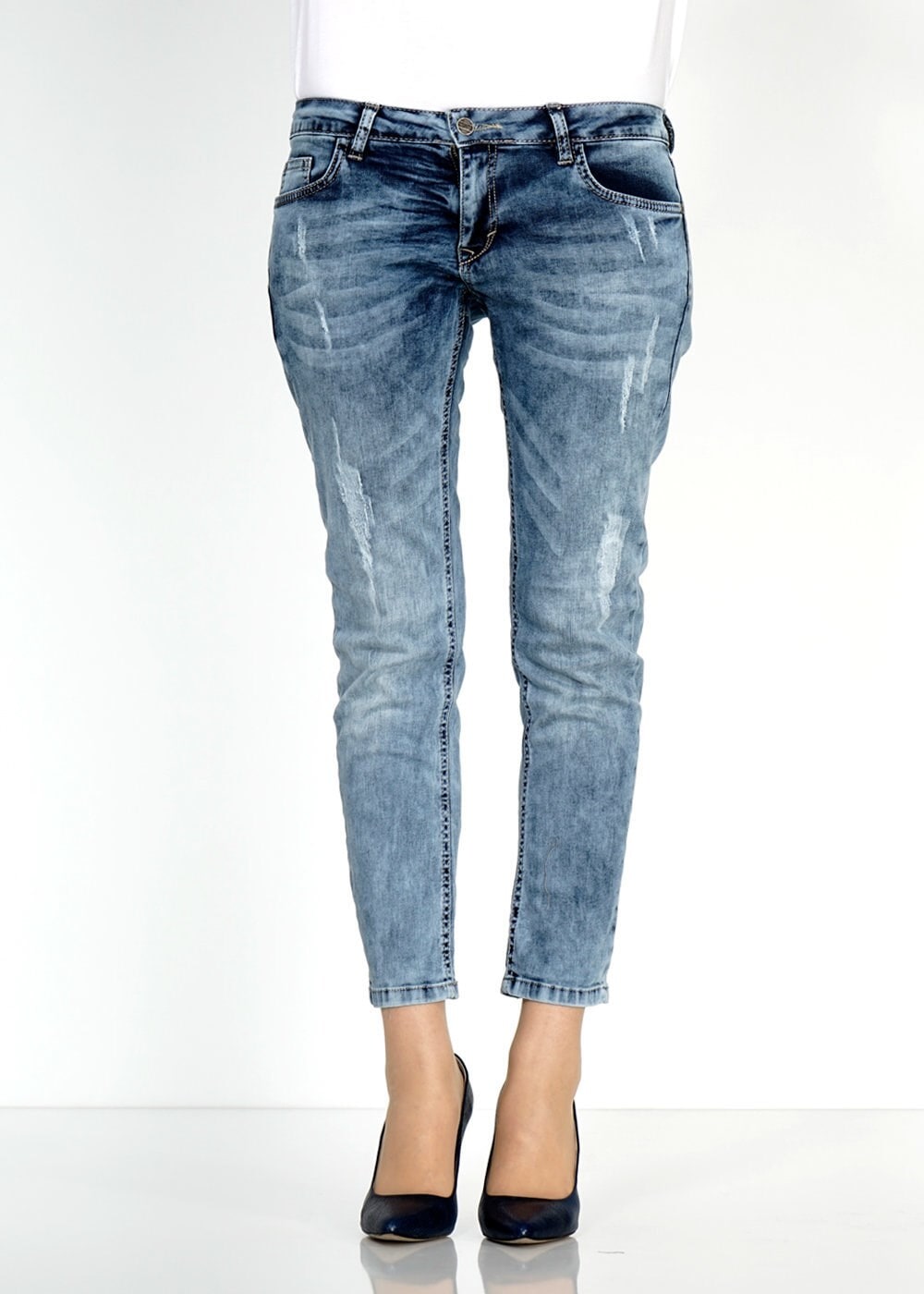 Tesettür giyim LACİVERT 7893 Bella Denim Pantolon