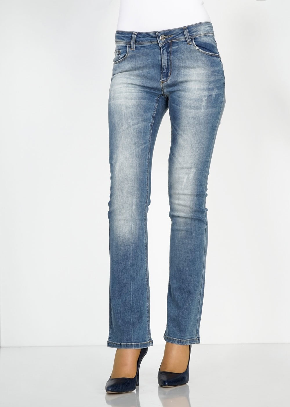 Tesettür giyim LACİVERT 7894 Bella Denim Tesettür Pantolon