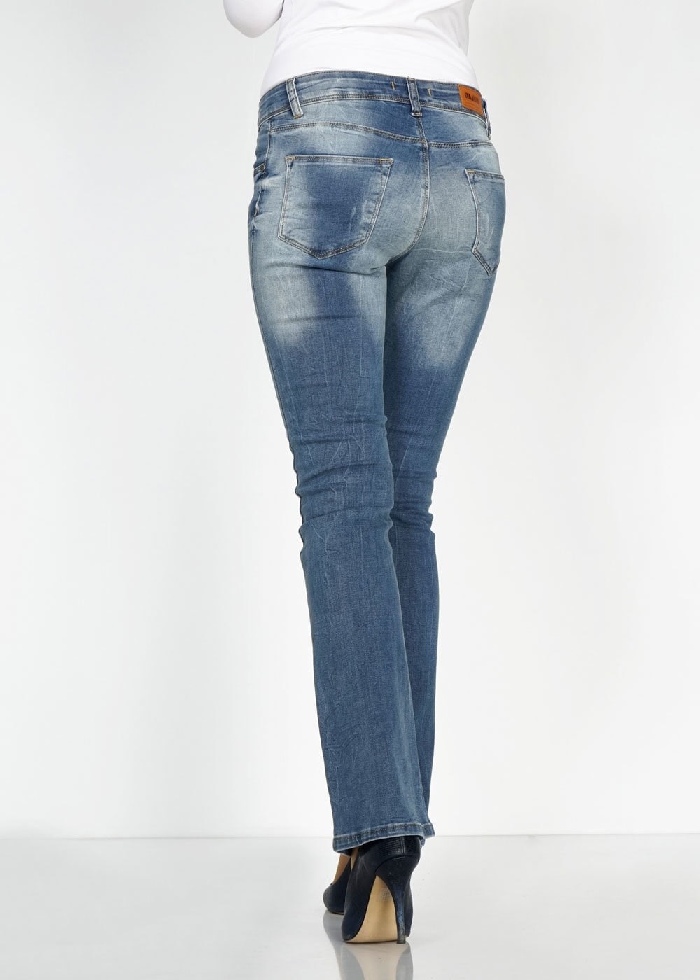 Tesettür giyim LACİVERT 7894 Bella Denim Tesettür Pantolon