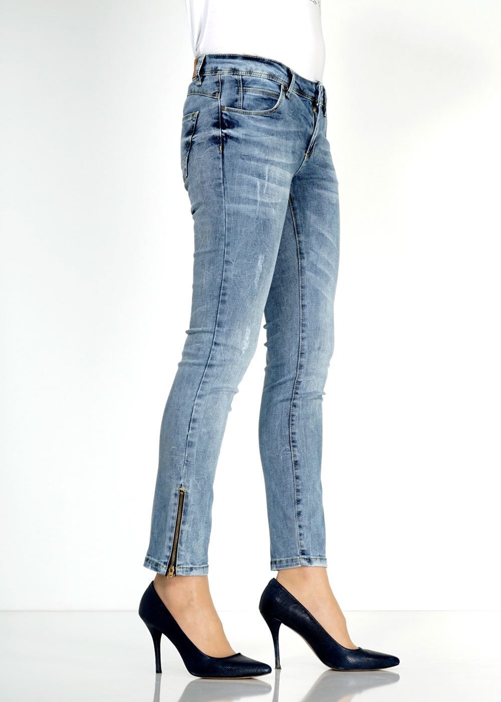 Tesettür giyim LACİVERT 7895 Bella Denim Pantolon