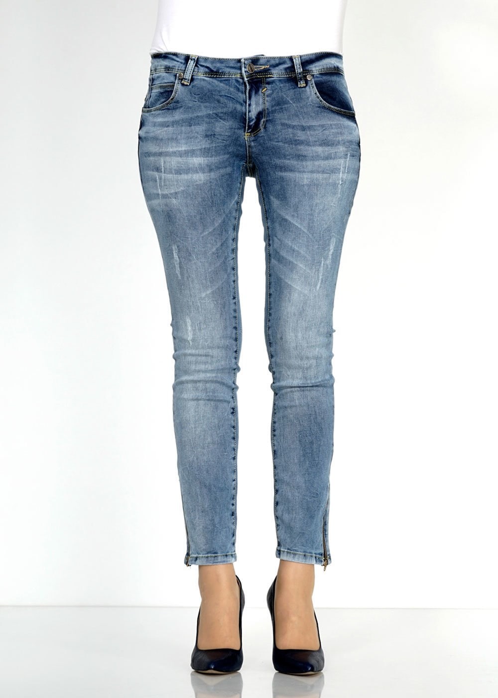 Tesettür giyim LACİVERT 7895 Bella Denim Pantolon