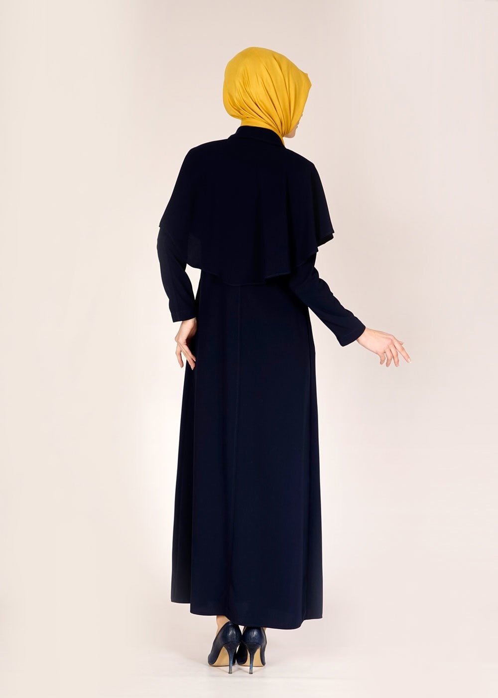 Tesettür giyim LACİVERT 1443 Feris Tesettür Pardesü