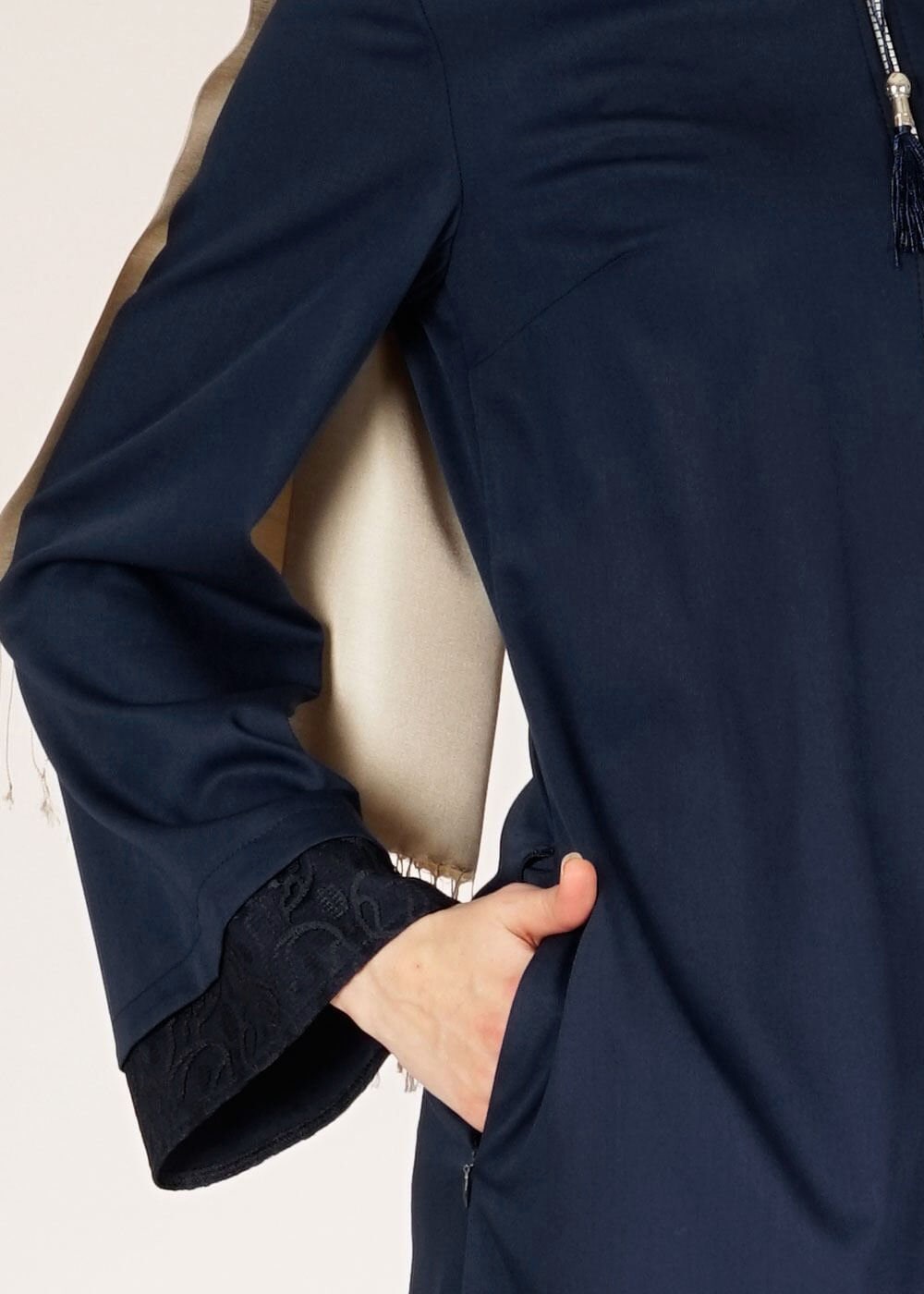 Tesettür giyim LACİVERT 1456 Adelina 592 Tesettür Pardesü