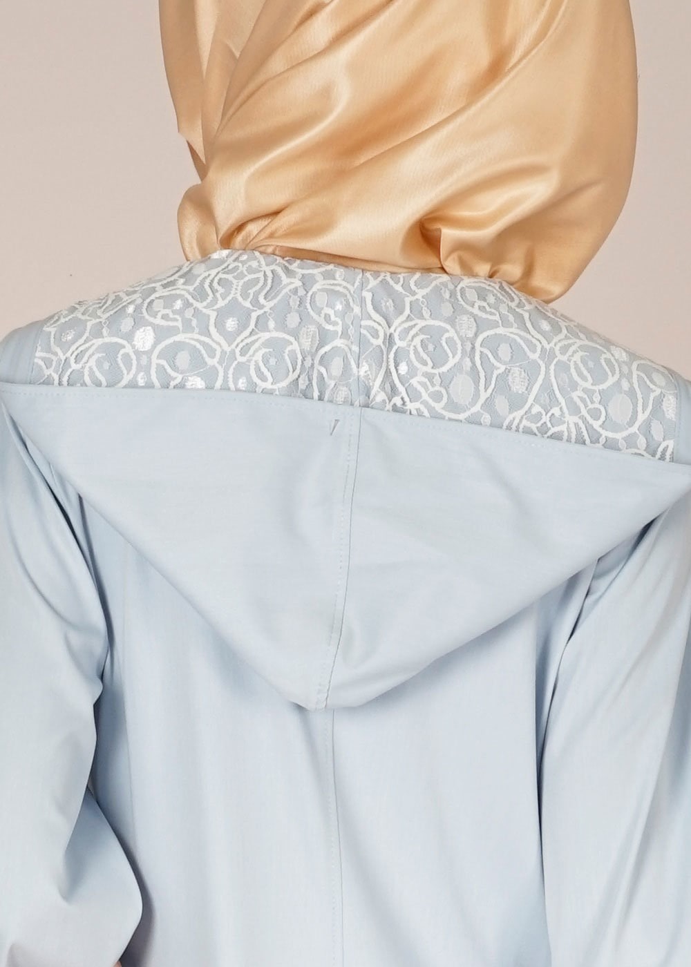 Tesettür giyim MAVİ 1456 Adelina 592 Tesettür Pardesü