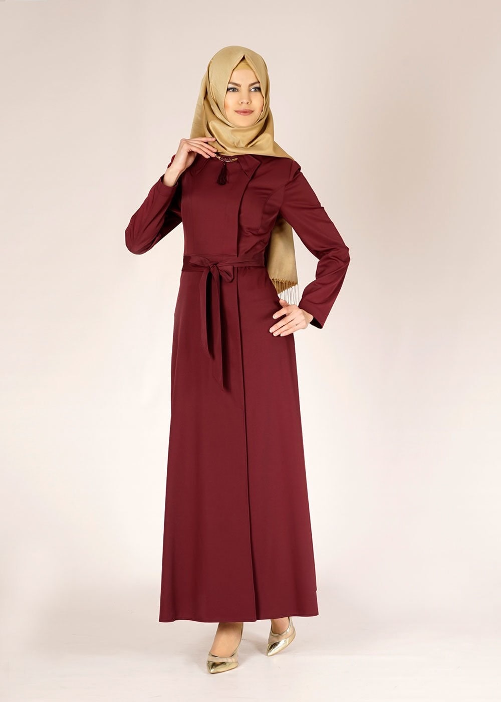 Tesettür giyim BORDO 1469 SARAH PARDESÜ 40/48 TEK42