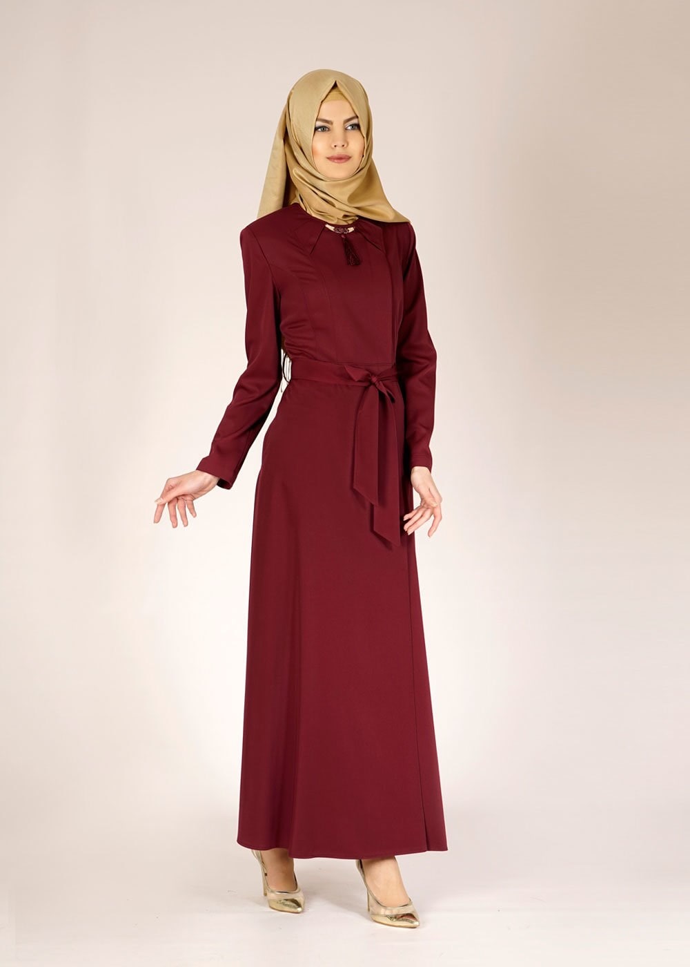 Tesettür giyim BORDO 1469 SARAH PARDESÜ 40/48 TEK42
