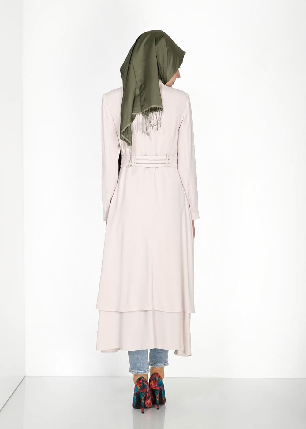 Tesettür giyim BEJ 1473 Virona Tesettür Trenç