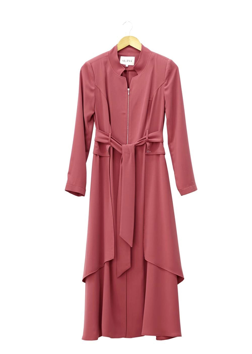 Tesettür giyim PEMBE 1473 Virona Tesettür Trenç