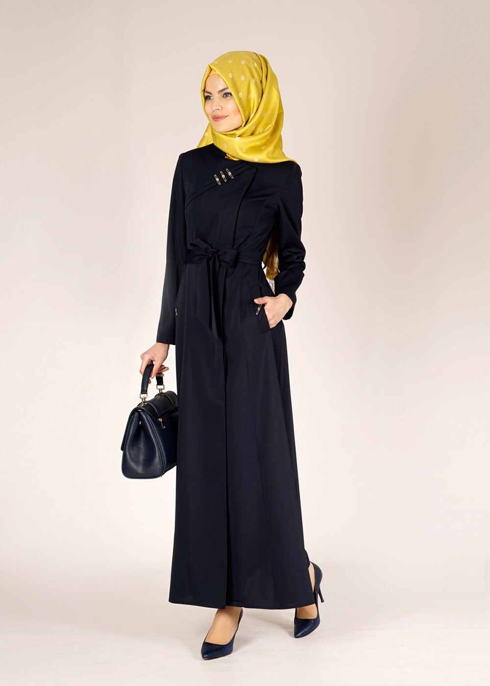Tesettür giyim LACİVERT 1478 ELİTE 11620 PARDESÜ 40/48 TEK38