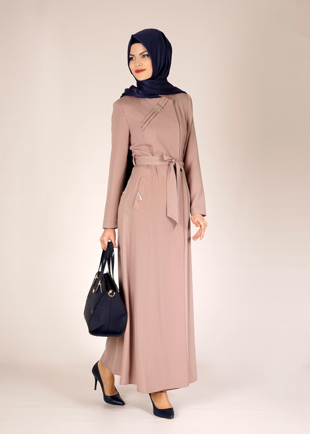 Tesettür giyim PUDRA 1478 ELİTE 11620 PARDESÜ 40/48 TEK38