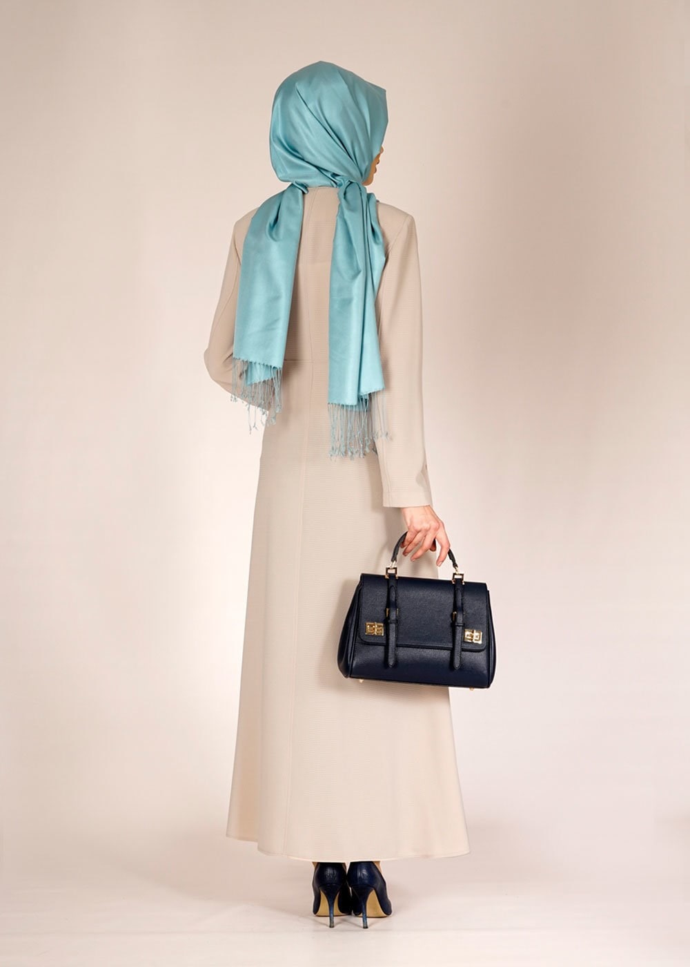 Tesettür giyim BEJ 1487 GOFRET-1 PARDESÜ 40/48 TEK38