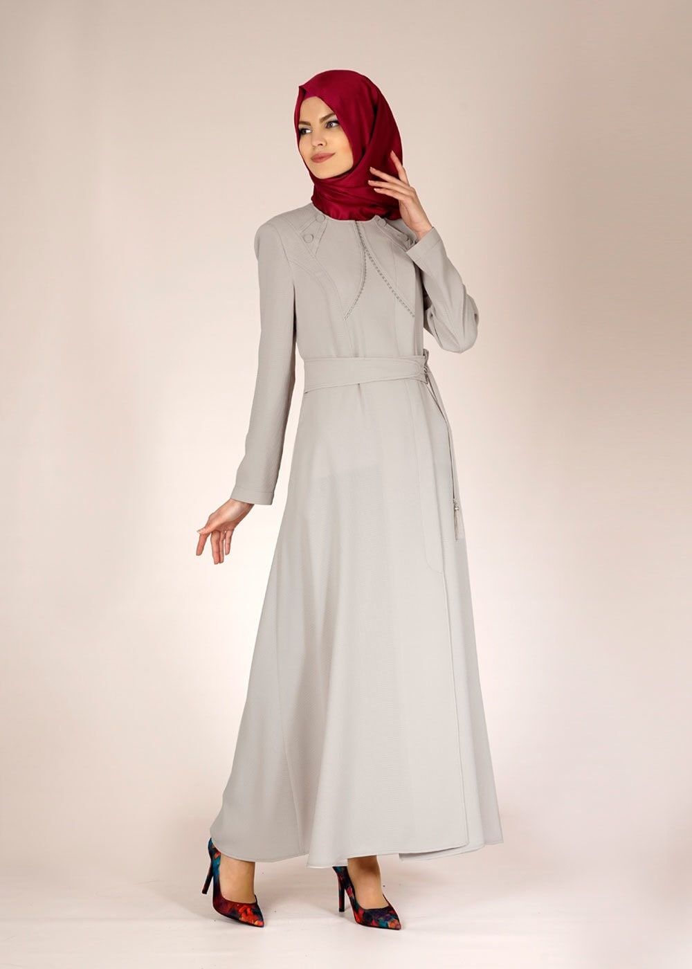 Tesettür giyim BEJ 1487 GOFRET-1 PARDESÜ 40/48 TEK38