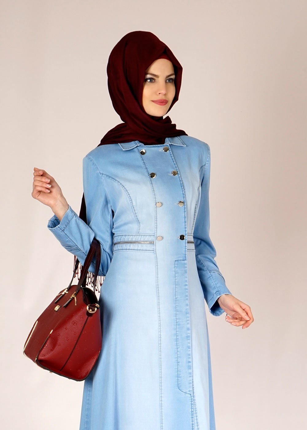 Tesettür giyim LACİVERT 1491 NOURA 2163 PARDESÜ 38/46 TEK40