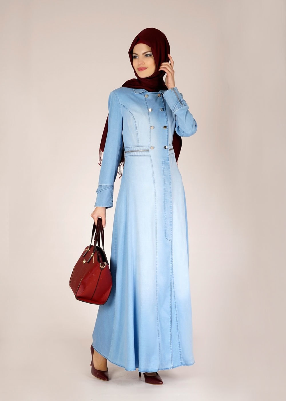 Tesettür giyim LACİVERT 1491 NOURA 2163 PARDESÜ 38/46 TEK40