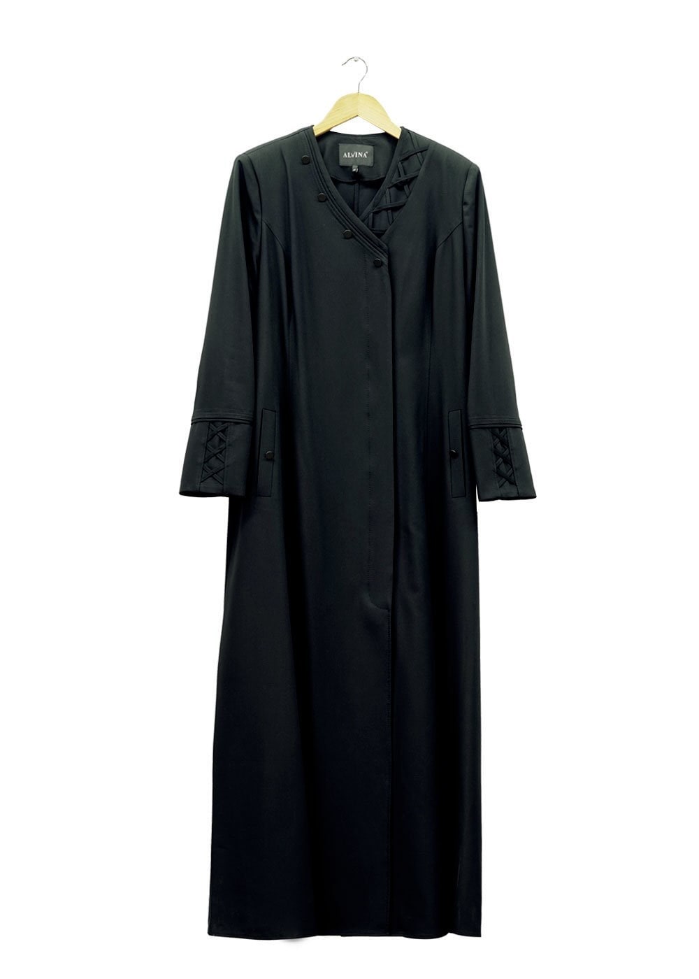 Tesettür giyim SİYAH 1493 Dulce Tesettür Pardesü