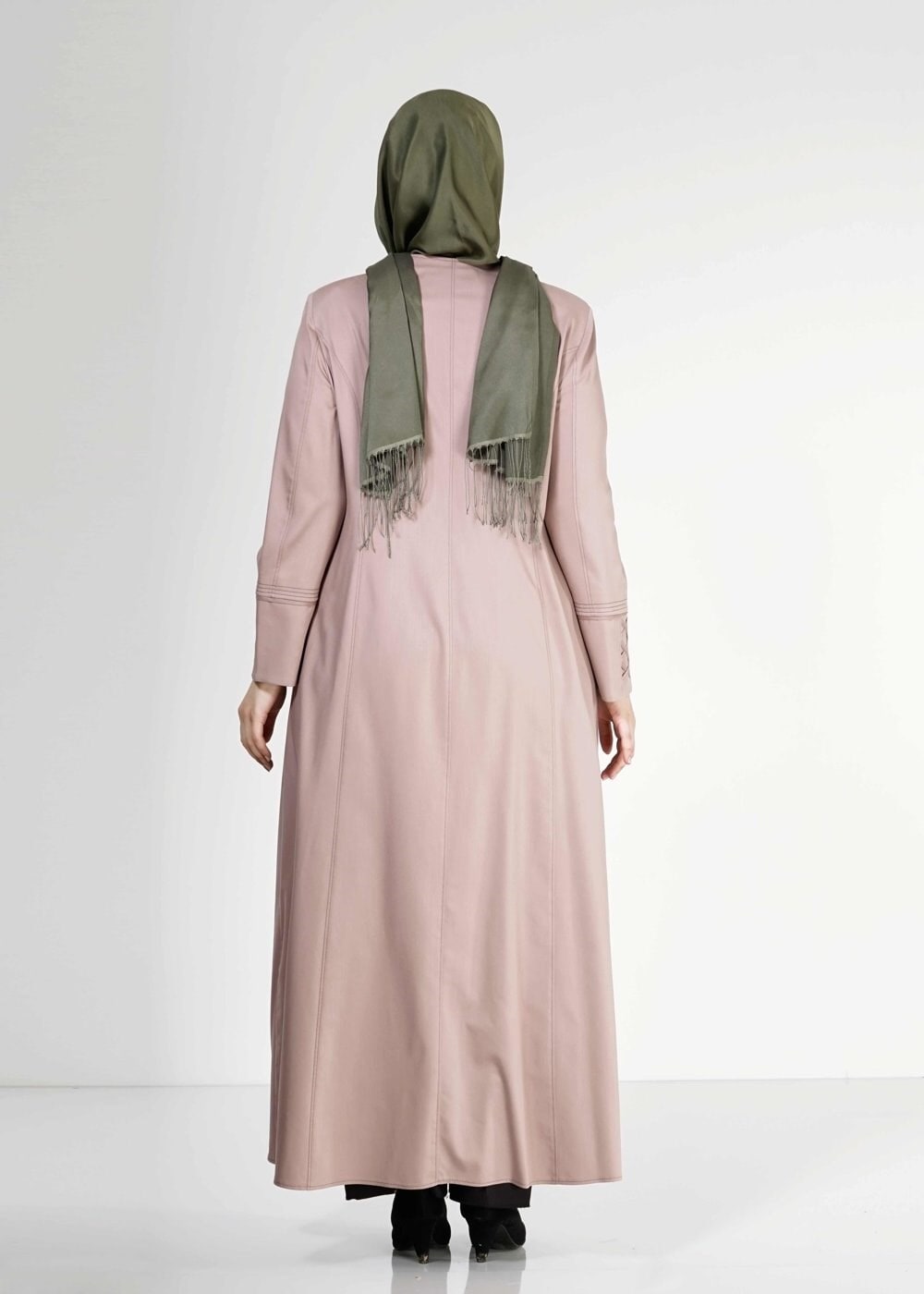 Tesettür giyim VİZON 1493 Dulce Tesettür Pardesü