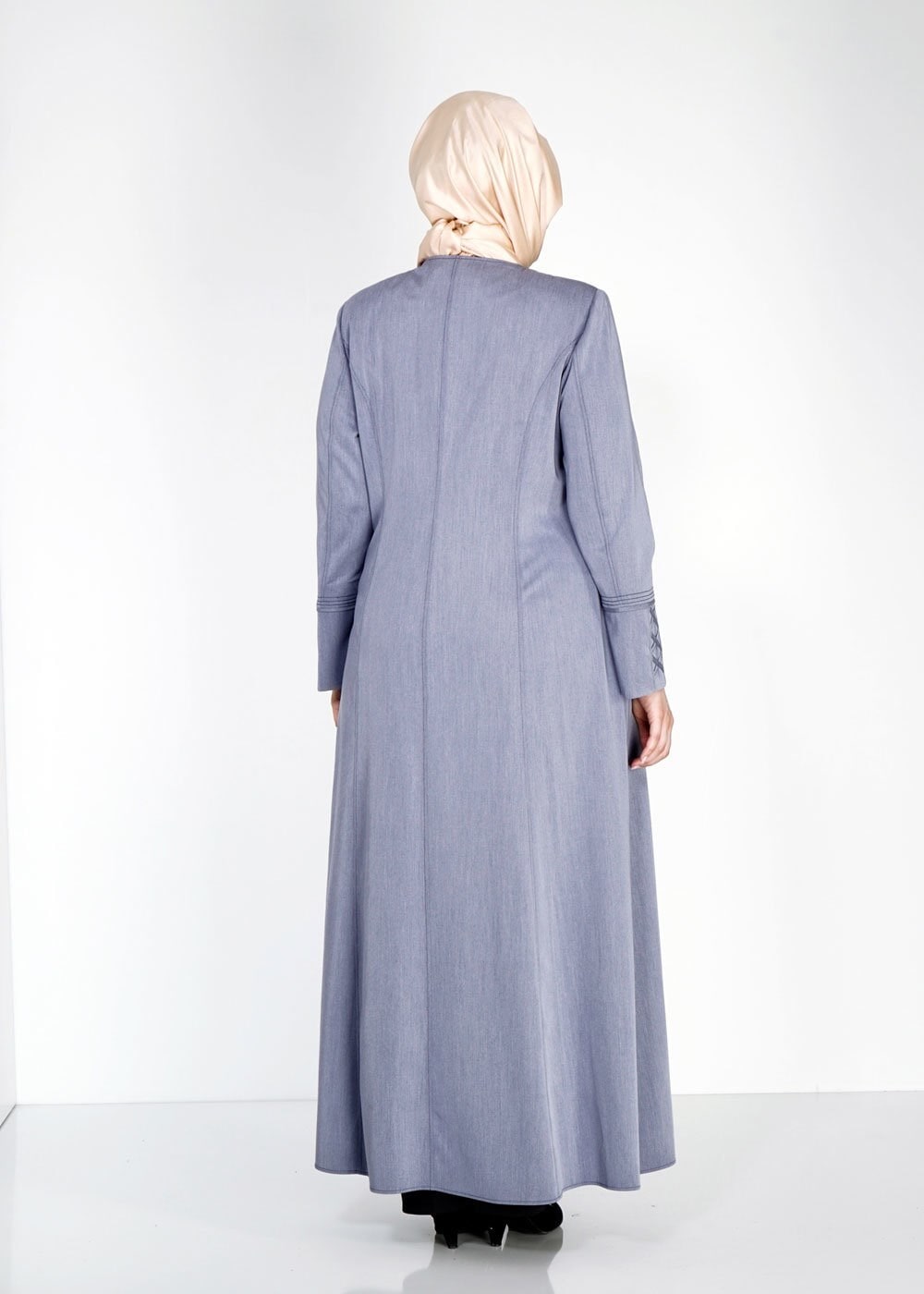 Tesettür giyim LACİVERT 1493 Dulce Tesettür Pardesü