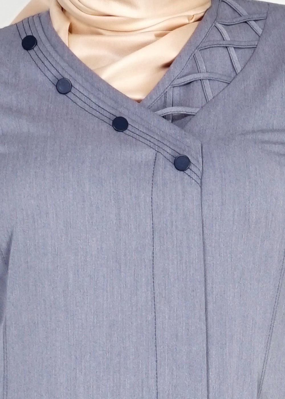 Tesettür giyim LACİVERT 1493 Dulce Tesettür Pardesü