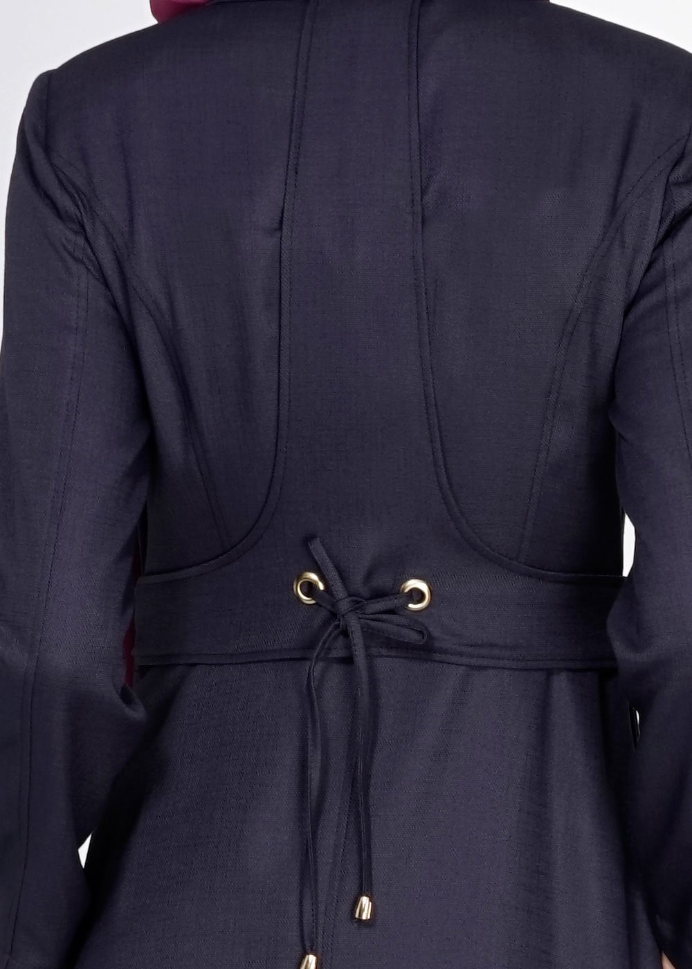 Tesettür giyim LACİVERT 1509 Sevilla Keten Tesettür Pardesü