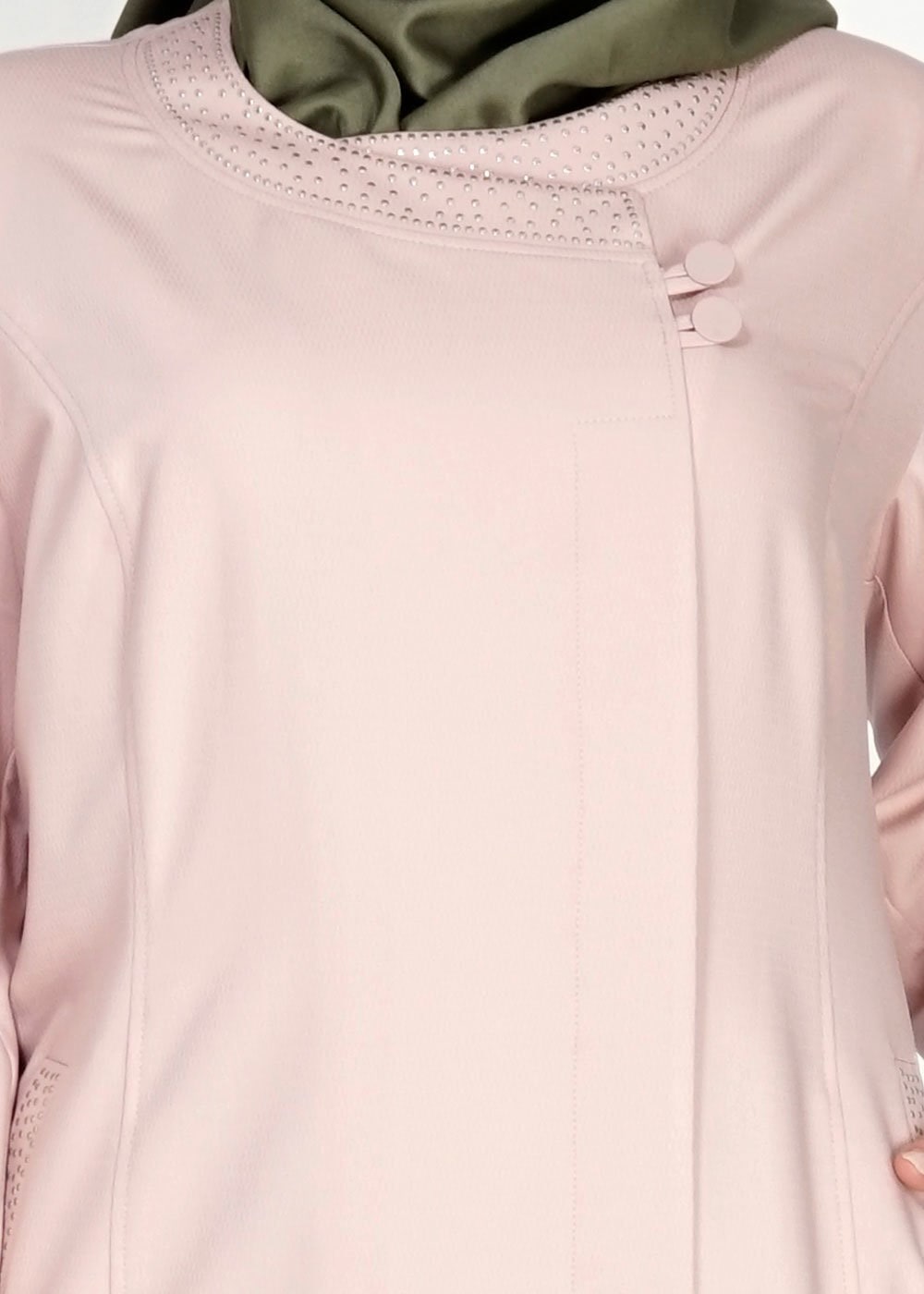 Tesettür giyim PUDRA 1525 Deborah Tesettür Pardesü