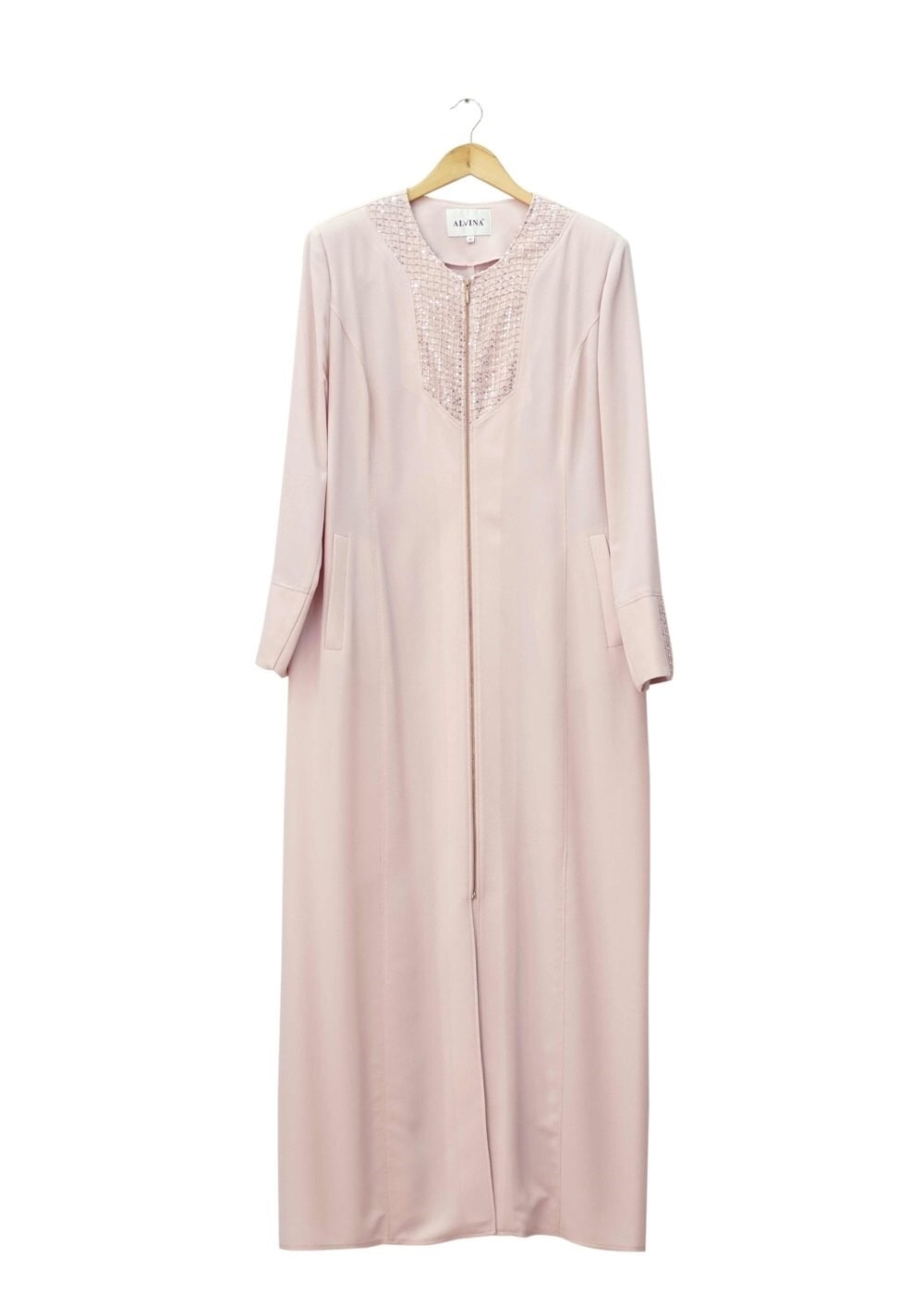 Tesettür giyim PUDRA FERMUARLI PARDESÜ 1530