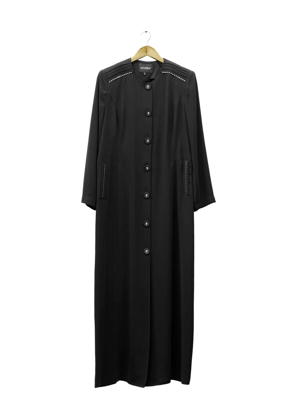 Tesettür giyim SİYAH 1532 Rado Tesettür Pardesü