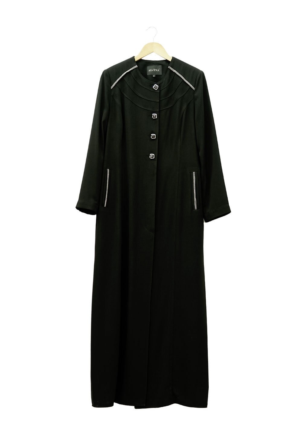 Tesettür giyim SİYAH 1533 Farah Tesettür Pardesü