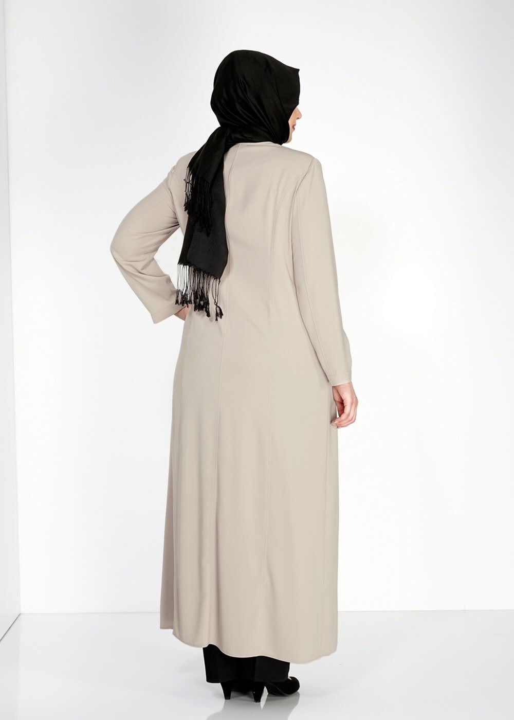 Tesettür giyim BEJ 1533 Farah Tesettür Pardesü