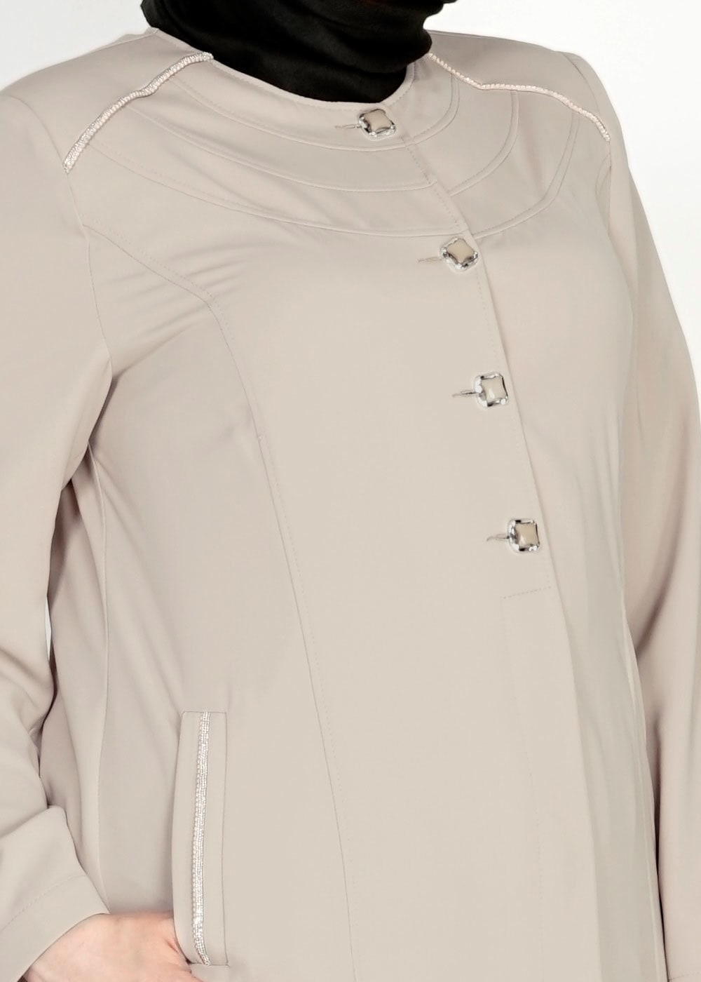 Tesettür giyim BEJ 1533 Farah Tesettür Pardesü