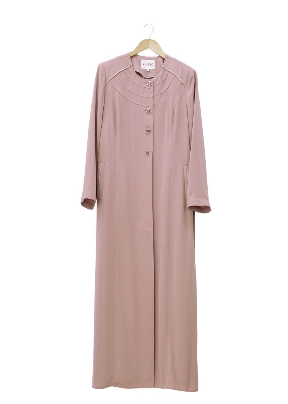 Tesettür giyim PUDRA 1533 Farah Tesettür Pardesü