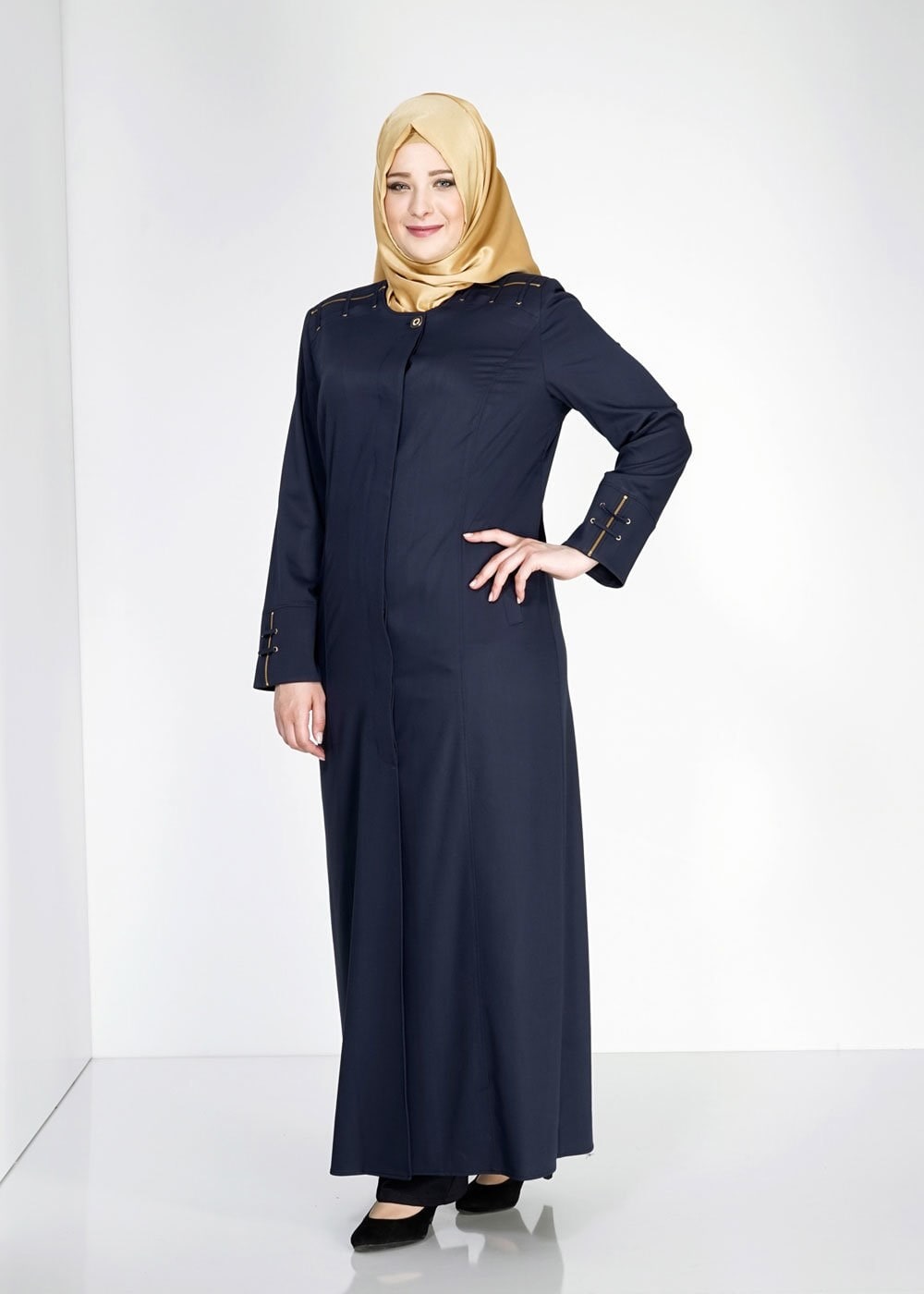 Tesettür giyim LACİVERT 1534 New Nice Tesettür Pardesü