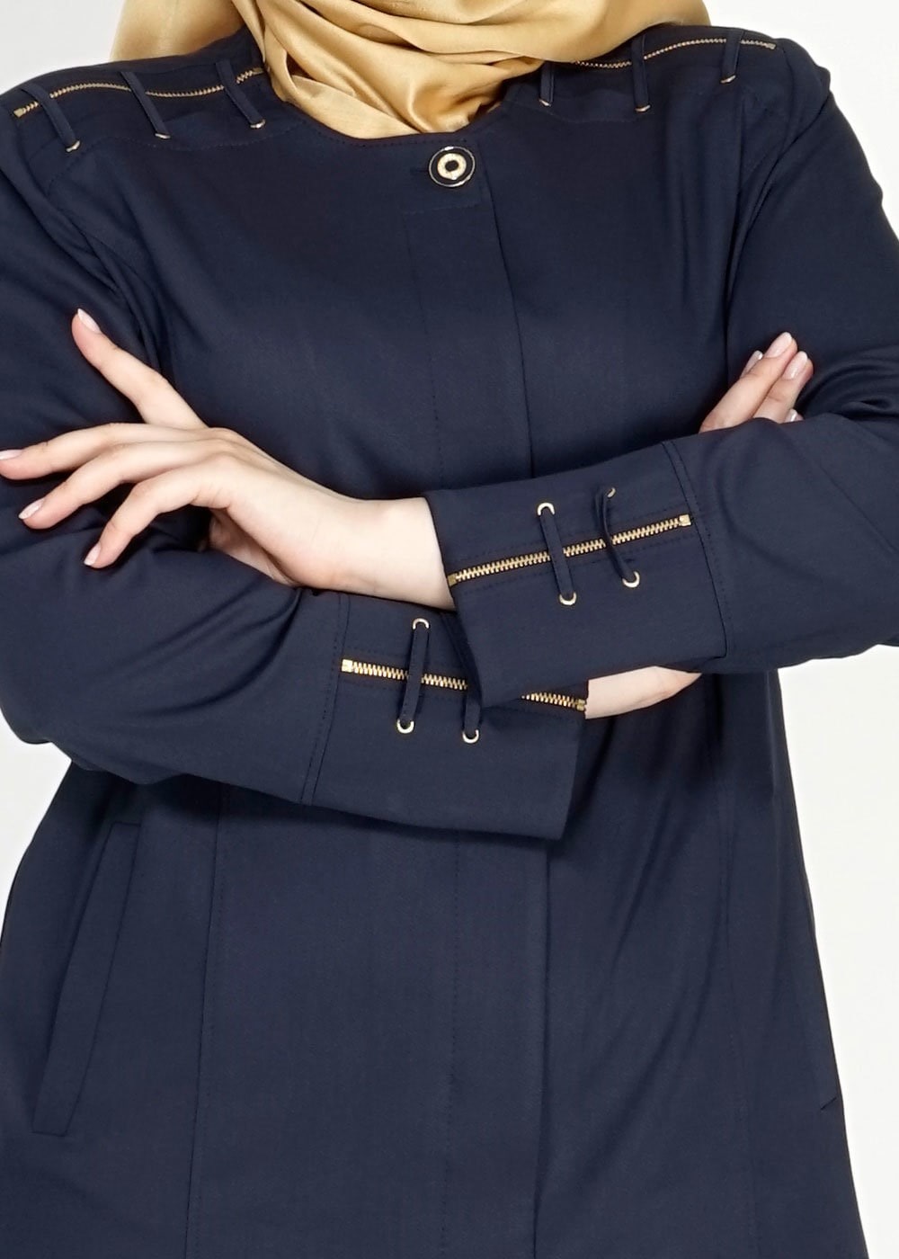 Tesettür giyim LACİVERT 1534 New Nice Tesettür Pardesü