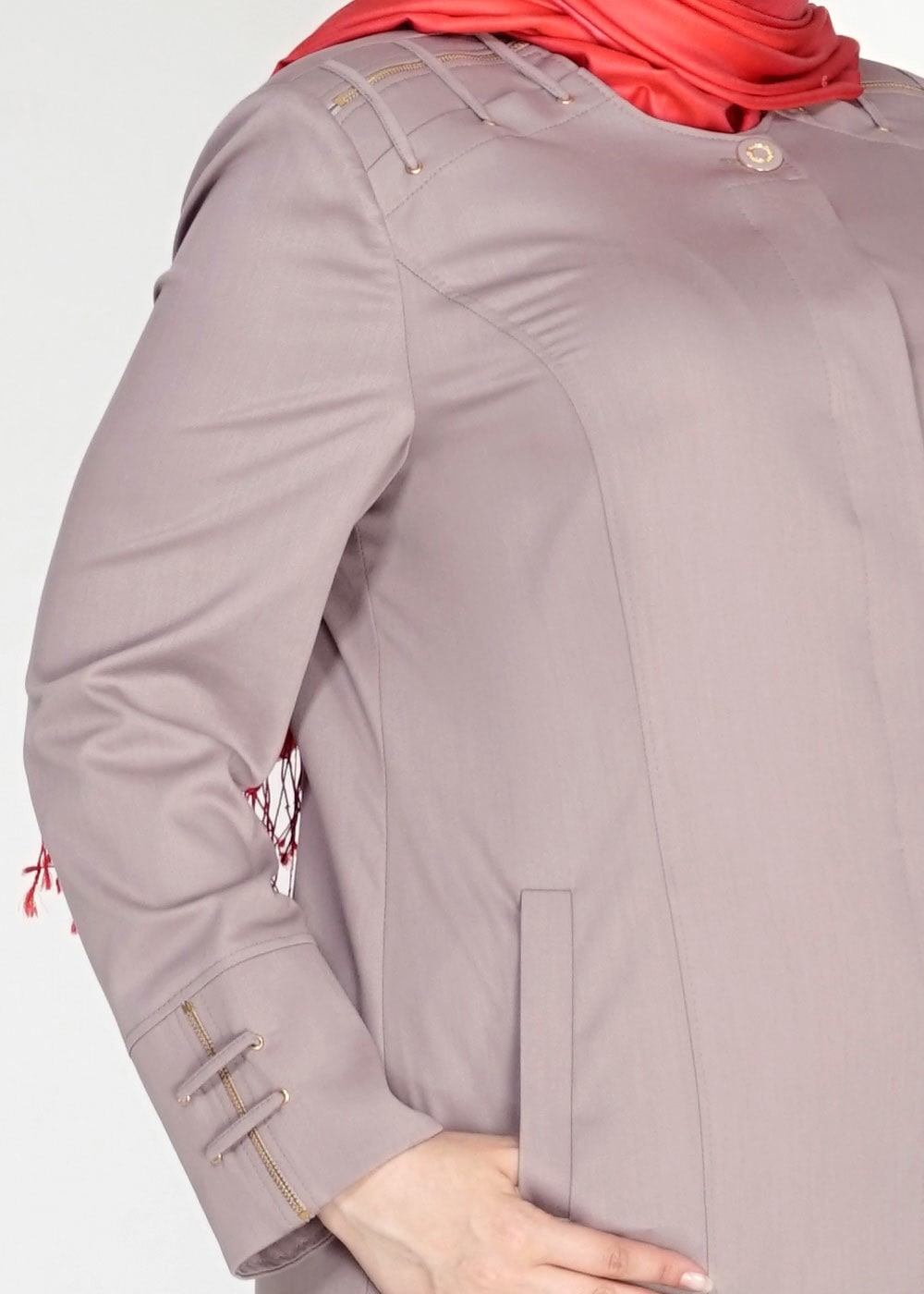 Tesettür giyim VİZON 1534 New Nice Tesettür Pardesü