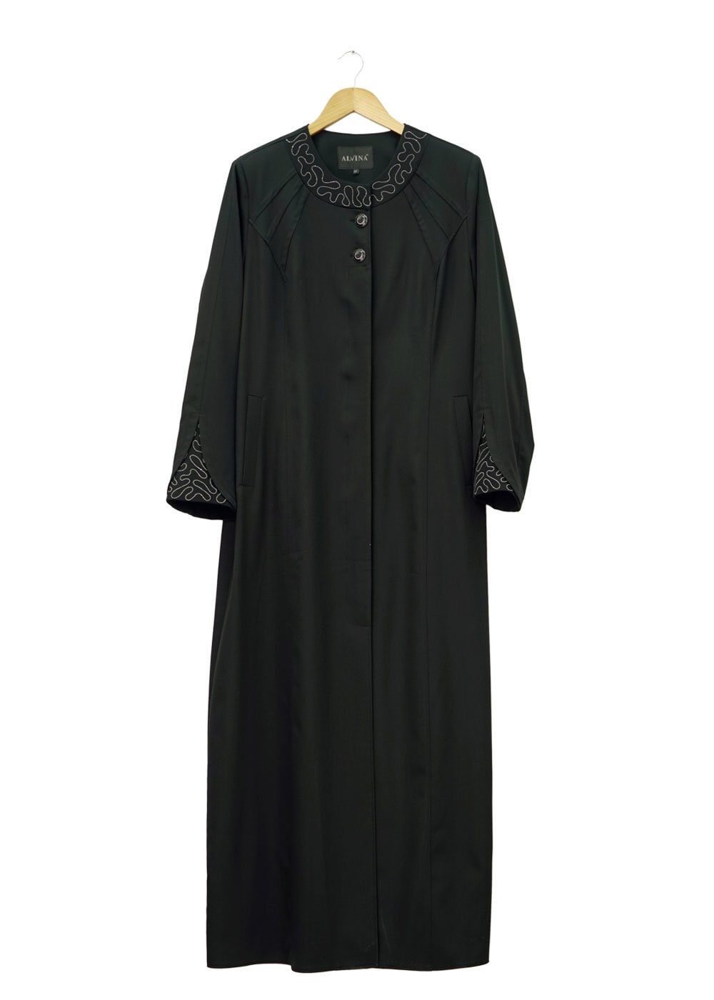 Tesettür giyim SİYAH 1535 İnessa Tesettür Pardesü