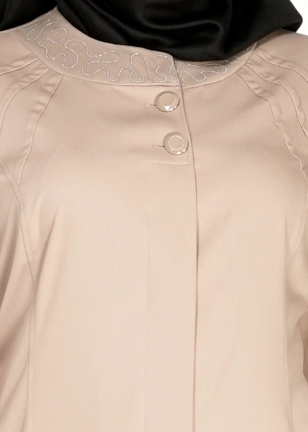 Tesettür giyim KAHVE 1535 İnessa Tesettür Pardesü