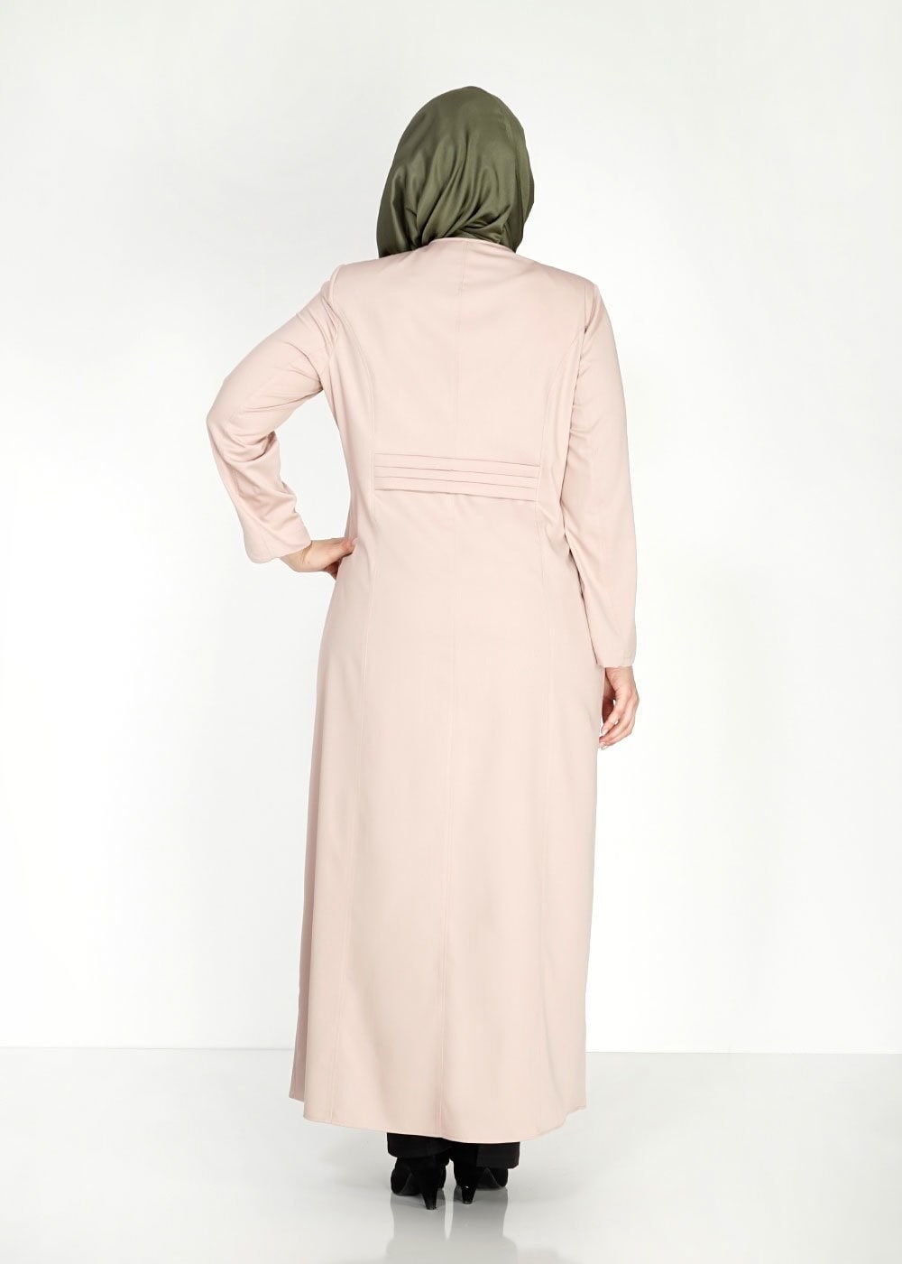 Tesettür giyim PUDRA 1535 İnessa Tesettür Pardesü