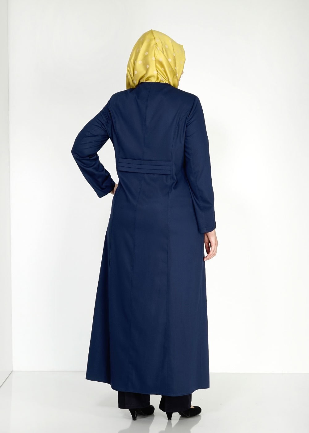 Tesettür giyim LACİVERT 1535 İnessa Tesettür Pardesü