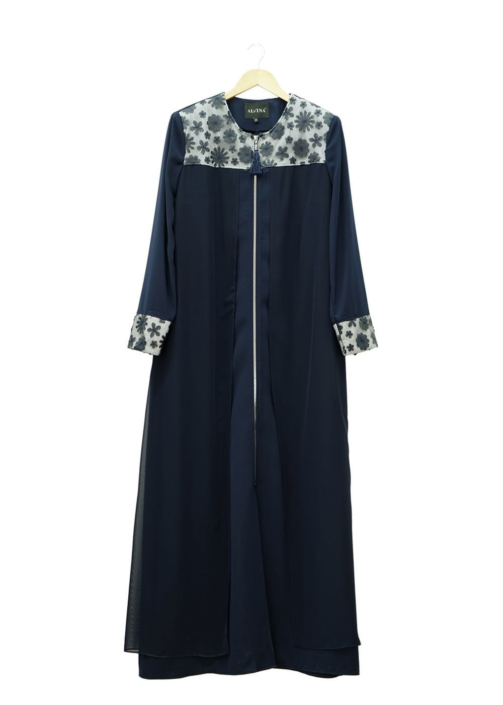 Tesettür giyim LACİVERT 1550 Amay Tesettür Pardesü